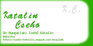 katalin cseho business card