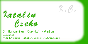 katalin cseho business card